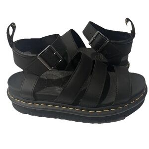 Dr. Martens Women's Black Vegan Platform Sandals Blaire Strappy
